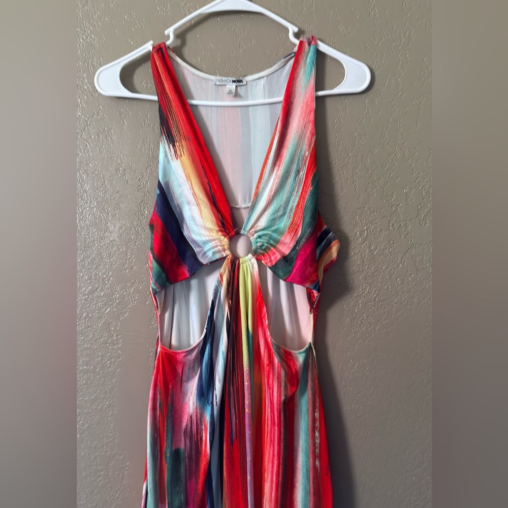 Fashion Nova Multicolor Maxi Dress